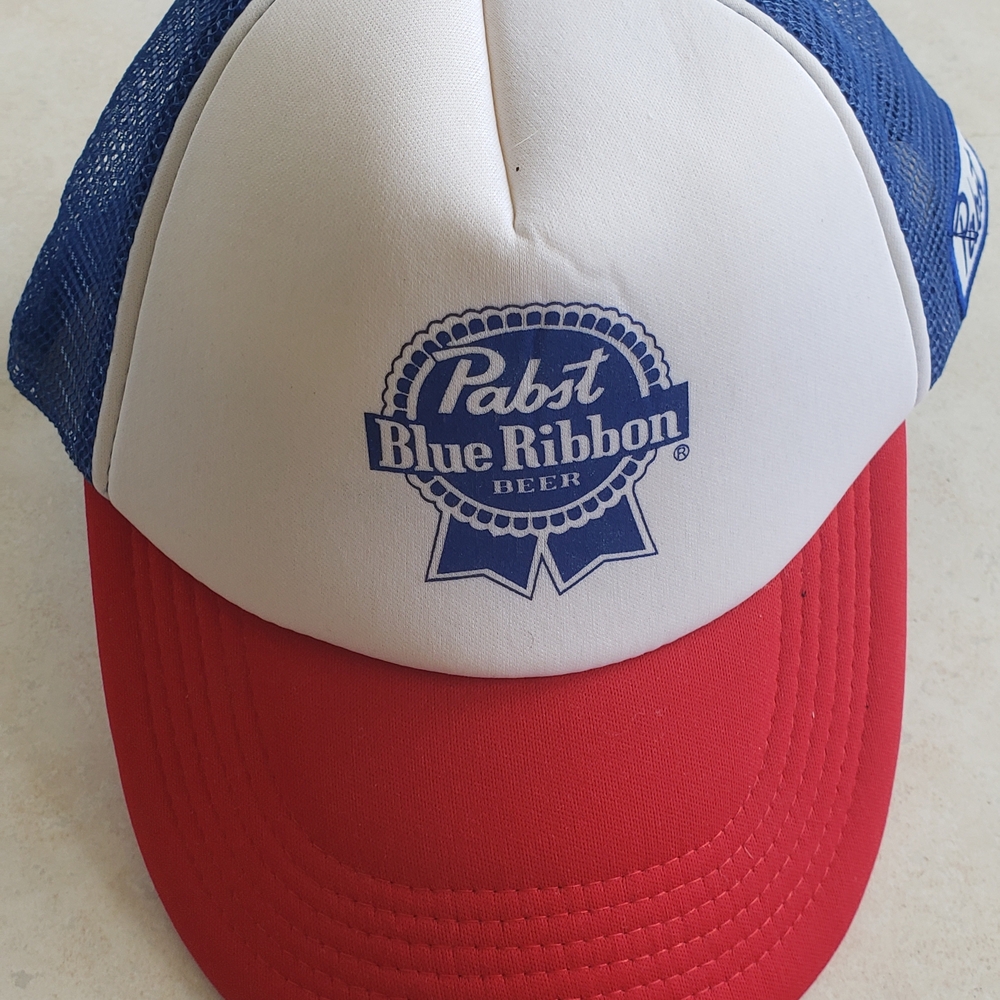 Pabst Blue Ribbon Red and Blue Trucker Hat